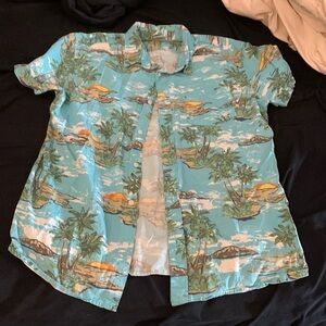 Hang Ten aloha Hawaiian button down shirt